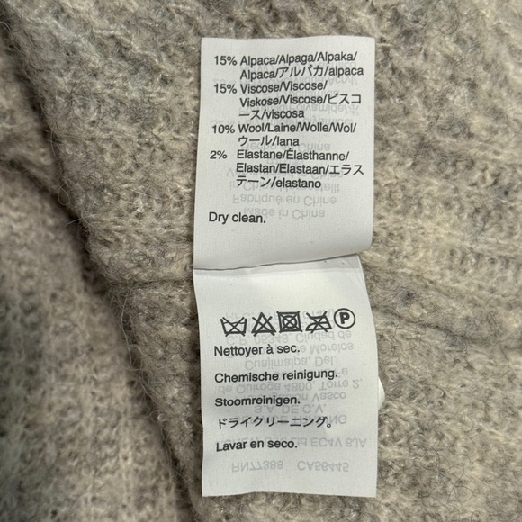 Women's Gray Sweater with Button Back Detail - Picture 10 of 14